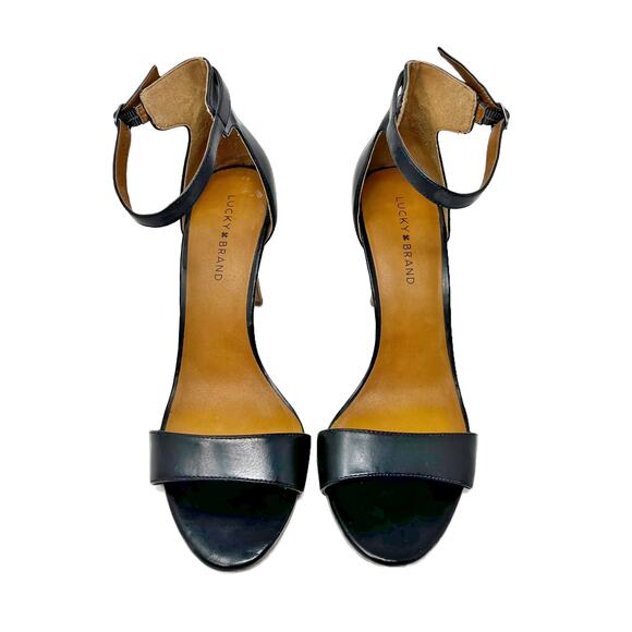 Lucky Brand Julis Ankle Strap 4" Stiletto High-Heel Sandals size 11 M Black - Picture 3 of 11